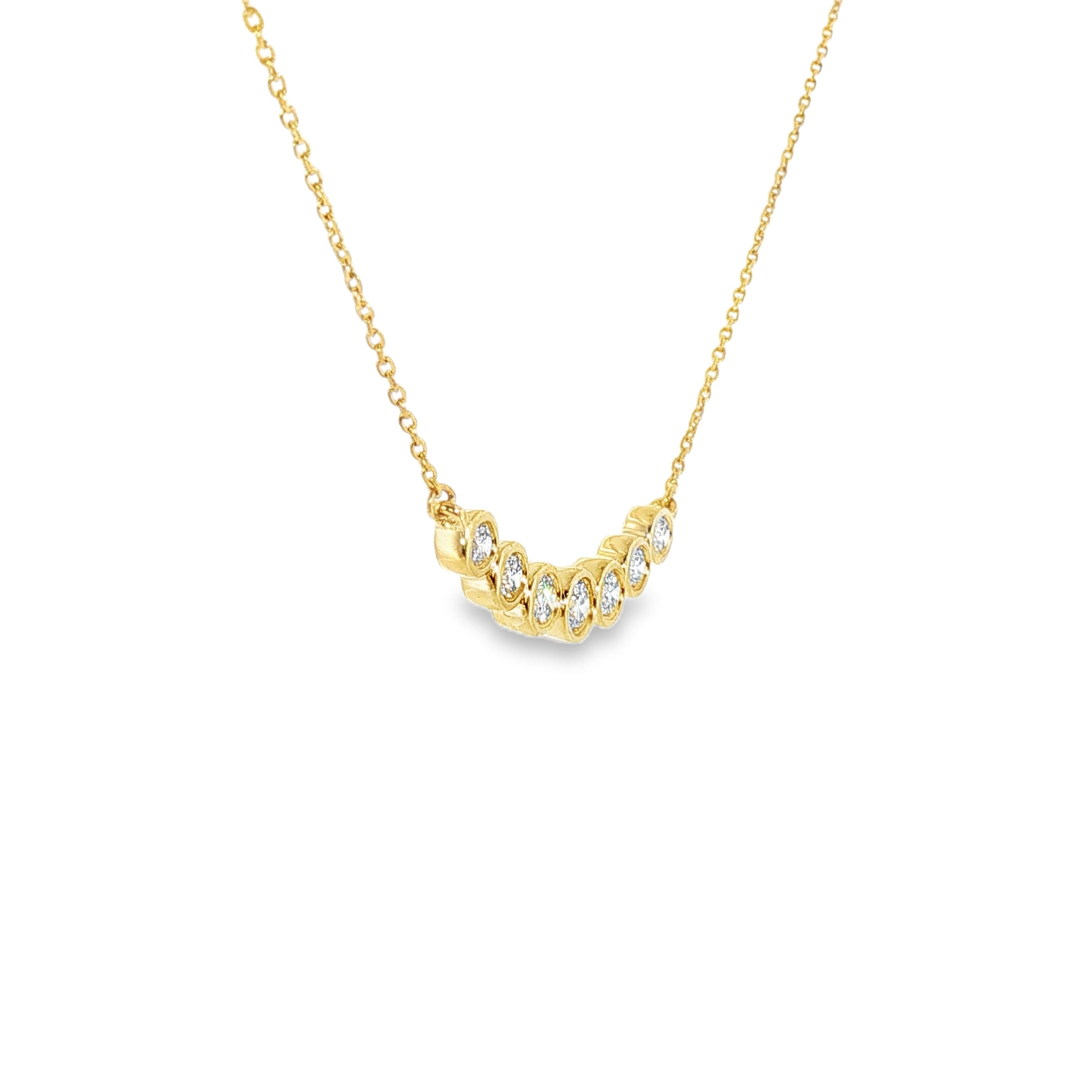 14k Yellow Gold 0.50 ctw Bezel Diamond Pendant