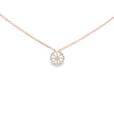 14k Rose Gold 0.15 ctw Cluster Diamond Pendant