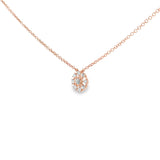 14k Rose Gold 0.15 ctw Cluster Diamond Pendant