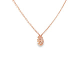 14k Rose Gold 0.15 ctw Cluster Diamond Pendant
