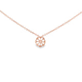 14k Rose Gold 0.15 ctw Cluster Diamond Pendant