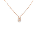 14k Rose Gold 0.15 ctw Cluster Diamond Pendant