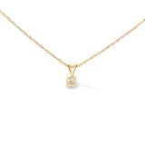 14k Yellow Gold 0.33 ctw Solitaire Diamond Pendant