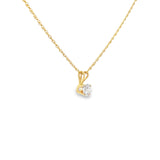 14k Yellow Gold 0.33 ctw Solitaire Diamond Pendant