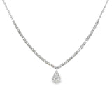 14k White Gold 0.99 ctw Multi-Stone Diamond Pendant