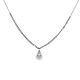 14k White Gold 0.99 ctw Multi-Stone Diamond Pendant