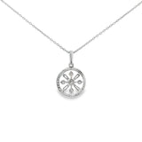 14k White Gold 0.34 ctw Geometric Diamond Necklace