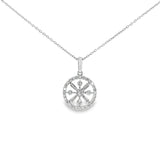 14k White Gold 0.34 ctw Geometric Diamond Necklace