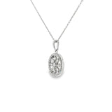 14k White Gold 0.34 ctw Geometric Diamond Necklace