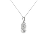 14k White Gold 0.34 ctw Geometric Diamond Necklace