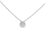 14k White Gold 0.25 ctw Multi-Stone Diamond Necklace