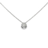 14k White Gold 0.25 ctw Multi-Stone Diamond Necklace