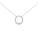 14k White Gold 0.26 ctw Geometric Diamond Necklace