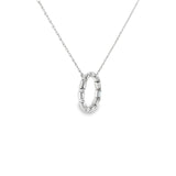 14k White Gold 0.26 ctw Geometric Diamond Necklace