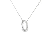 14k White Gold 0.26 ctw Geometric Diamond Necklace