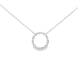 14k White Gold 0.26 ctw Geometric Diamond Necklace