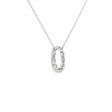 14k White Gold 0.26 ctw Geometric Diamond Necklace