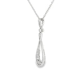 14k White Gold 0.33 ctw Drop Diamond Necklace