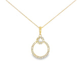 14k Yellow Gold 0.33 ctw Geometric Diamond Necklace