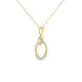 14k Yellow Gold 0.33 ctw Geometric Diamond Necklace
