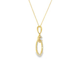 14k Yellow Gold 0.33 ctw Geometric Diamond Necklace