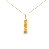 14k Yellow Gold 0.09 ctw Bar Diamond Necklace