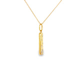 14k Yellow Gold 0.09 ctw Bar Diamond Necklace