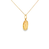 14k Yellow Gold 0.10 ctw Starburst Diamond Necklace