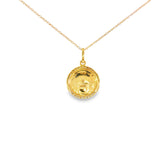 14k Yellow Gold 0.10 ctw Starburst Diamond Necklace
