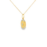 14k Yellow Gold 0.10 ctw Starburst Diamond Necklace