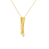 14k Yellow Gold 0.16 ctw Geometric Diamond Necklace