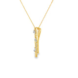 14k Yellow Gold 0.16 ctw Geometric Diamond Necklace