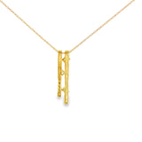14k Yellow Gold 0.16 ctw Geometric Diamond Necklace