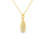 14k Yellow Gold 0.50 ctw Drop Diamond Necklace