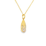 14k Yellow Gold 0.50 ctw Drop Diamond Necklace