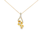 14k Yellow Gold 0.25 ctw Nature Inspired Diamond Necklace