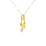 14k Yellow Gold 0.25 ctw Nature Inspired Diamond Necklace