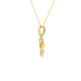 14k Yellow Gold 0.25 ctw Nature Inspired Diamond Necklace