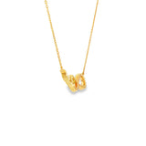 14k Yellow Gold 0.15 ctw Infinity Diamond Necklace