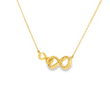 14k Yellow Gold 0.15 ctw Infinity Diamond Necklace