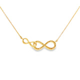 14k Yellow Gold 0.15 ctw Infinity Diamond Necklace