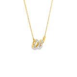 14k Yellow Gold 0.15 ctw Infinity Diamond Necklace