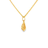14k Yellow Gold 0.15 ctw Nature Inspired Diamond Necklace