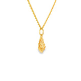 14k Yellow Gold 0.15 ctw Nature Inspired Diamond Necklace
