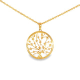 14k Yellow Gold 0.32 ctw Nature Inspired Diamond Necklace