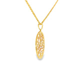 14k Yellow Gold 0.32 ctw Nature Inspired Diamond Necklace