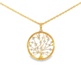 14k Yellow Gold 0.32 ctw Nature Inspired Diamond Necklace