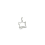14k White Gold 0.15 ctw Montana Diamond Pendant
