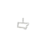14k White Gold 0.15 ctw Montana Diamond Pendant