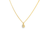 14k Yellow Gold 0.1 ctw Bezel Diamond Necklace